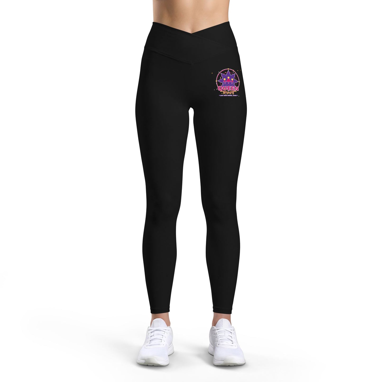 Leggings — Pink Retro Sunburst "Radiate" Graphic