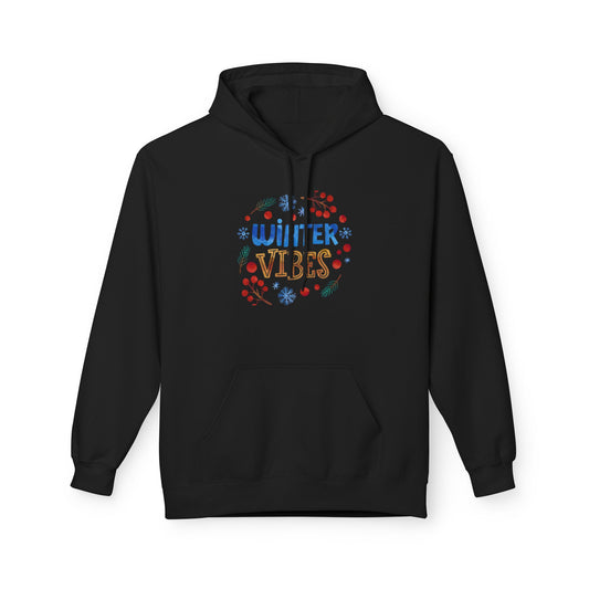 Winter Vibes Hoodie – Cozy Snowflake Graphic Pullover