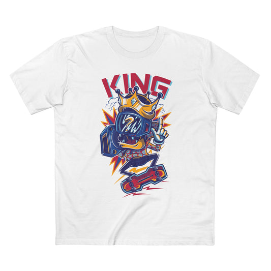 King Skateboarder Graphic Tee — Retro Streetwear Skateboard T-Shirt