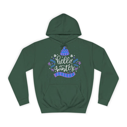 Winter Vibes Hoodie - "Hello Winter" Cozy Pullover