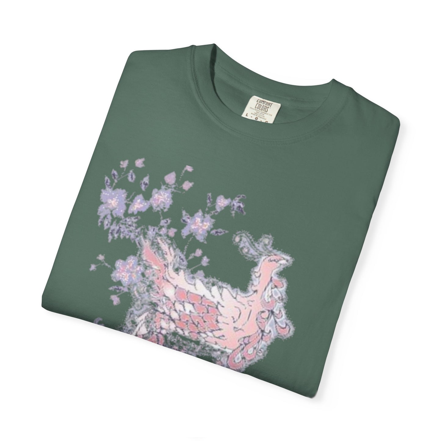 Floral Phoenix T-Shirt — Pastel Peony Bird Graphic