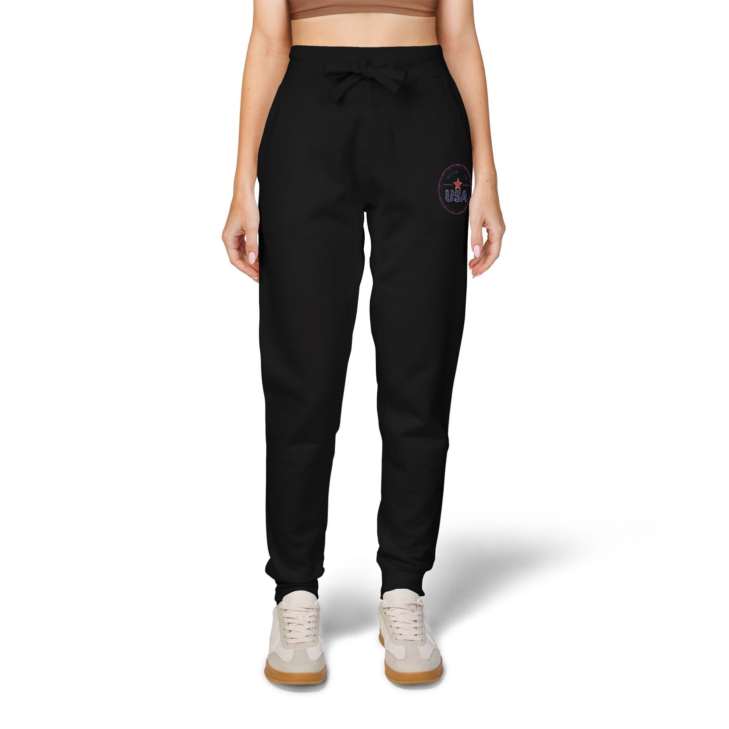 Patriotic USA Embroidered Fleece Sweatpants — Unisex Comfort Fit