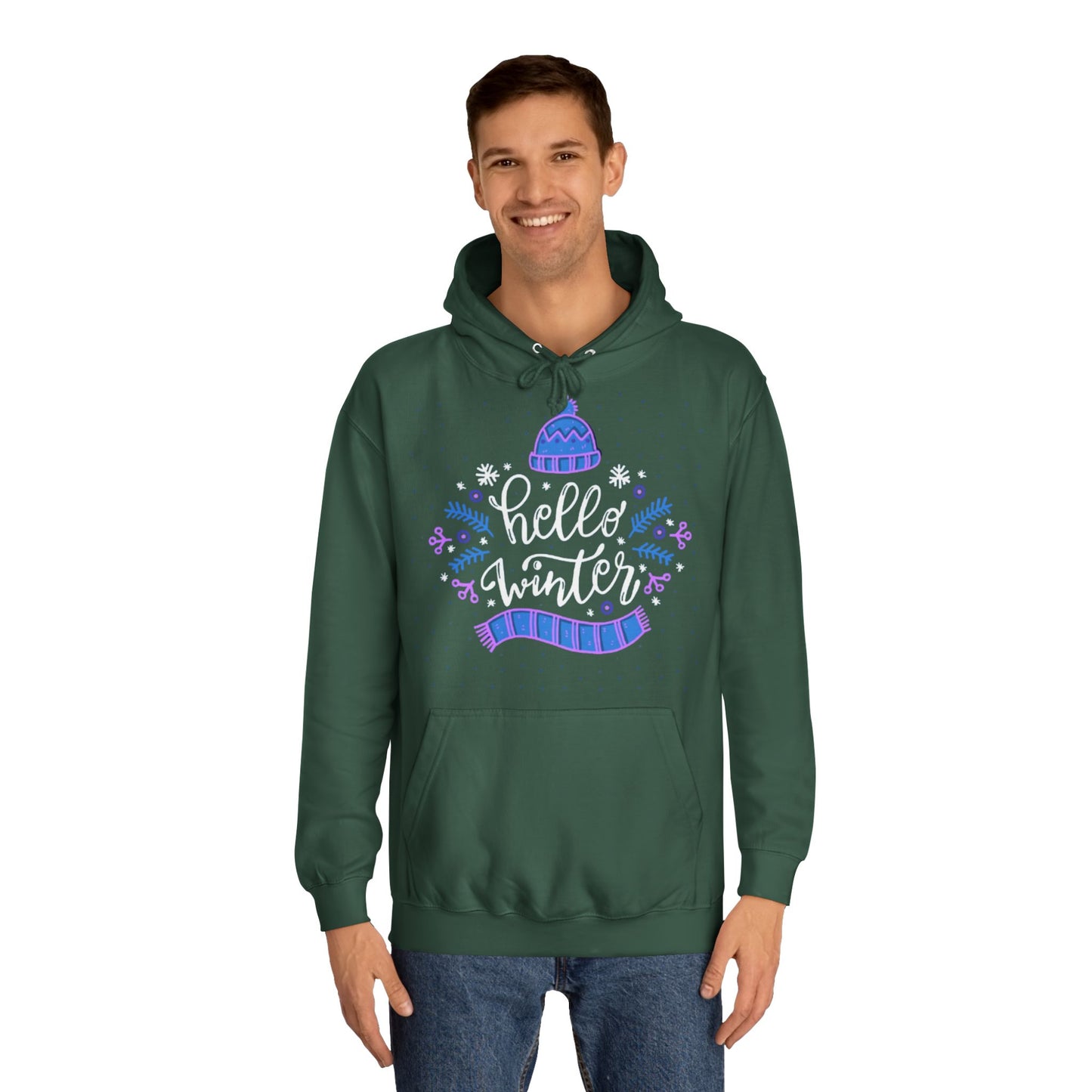 Winter Vibes Hoodie - "Hello Winter" Cozy Pullover