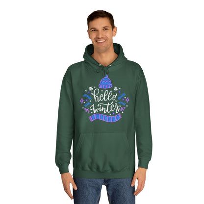 Winter Vibes Hoodie - "Hello Winter" Cozy Pullover