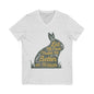 V-Neck Tee – 'Let the Past Make You Better Not Bitter' Vintage Bunny Inspirational Shirt