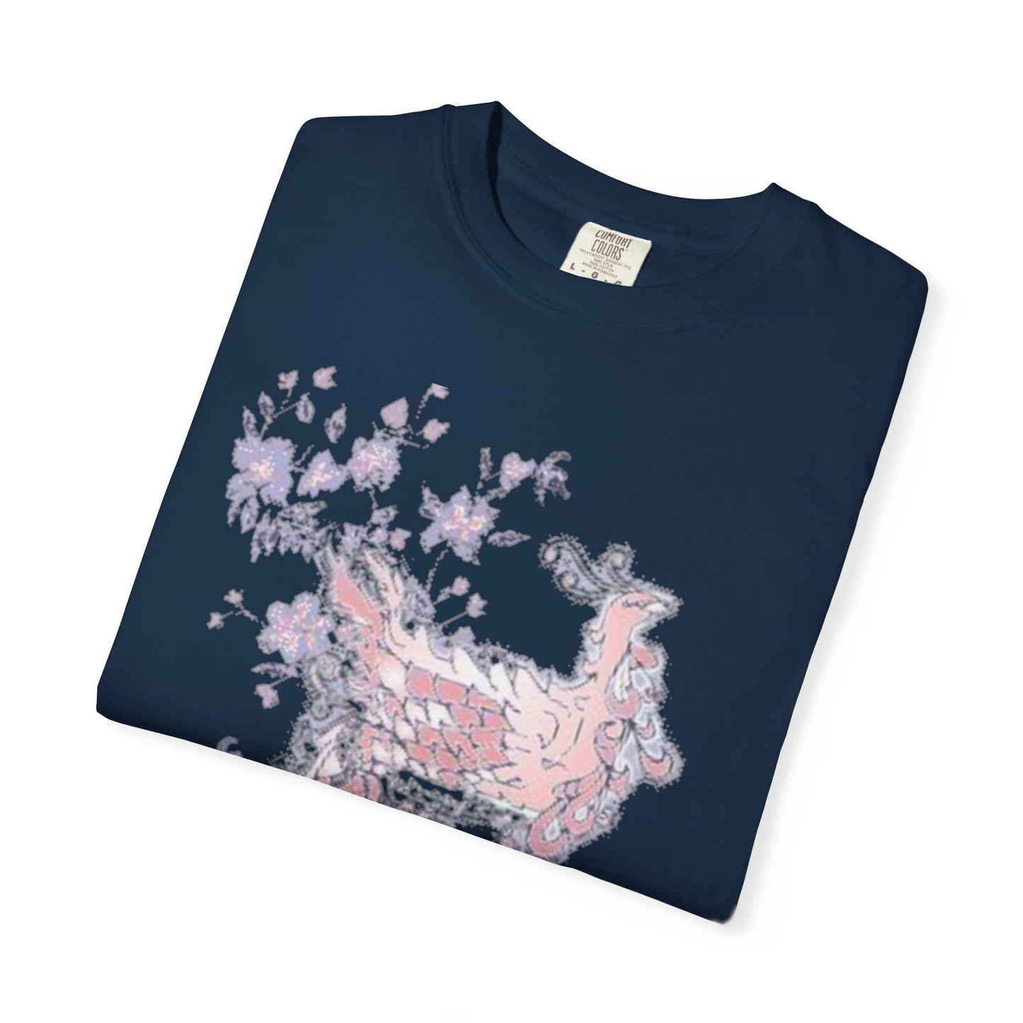 Floral Phoenix T-Shirt — Pastel Peony Bird Graphic