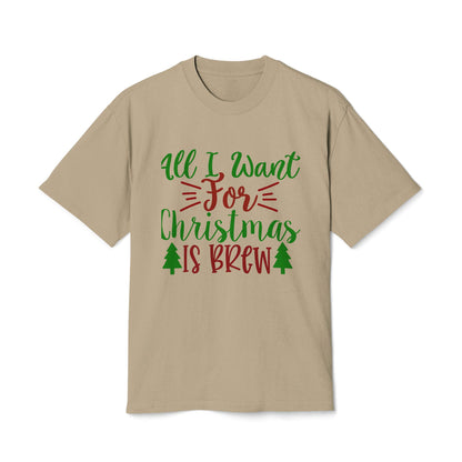 Christmas Coffee Tee — "All I Want For Christmas Is Brew" Holiday Shirt
