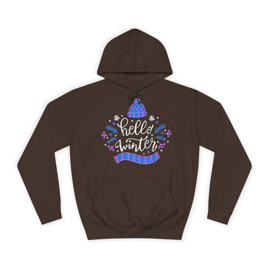 Winter Vibes Hoodie - "Hello Winter" Cozy Pullover