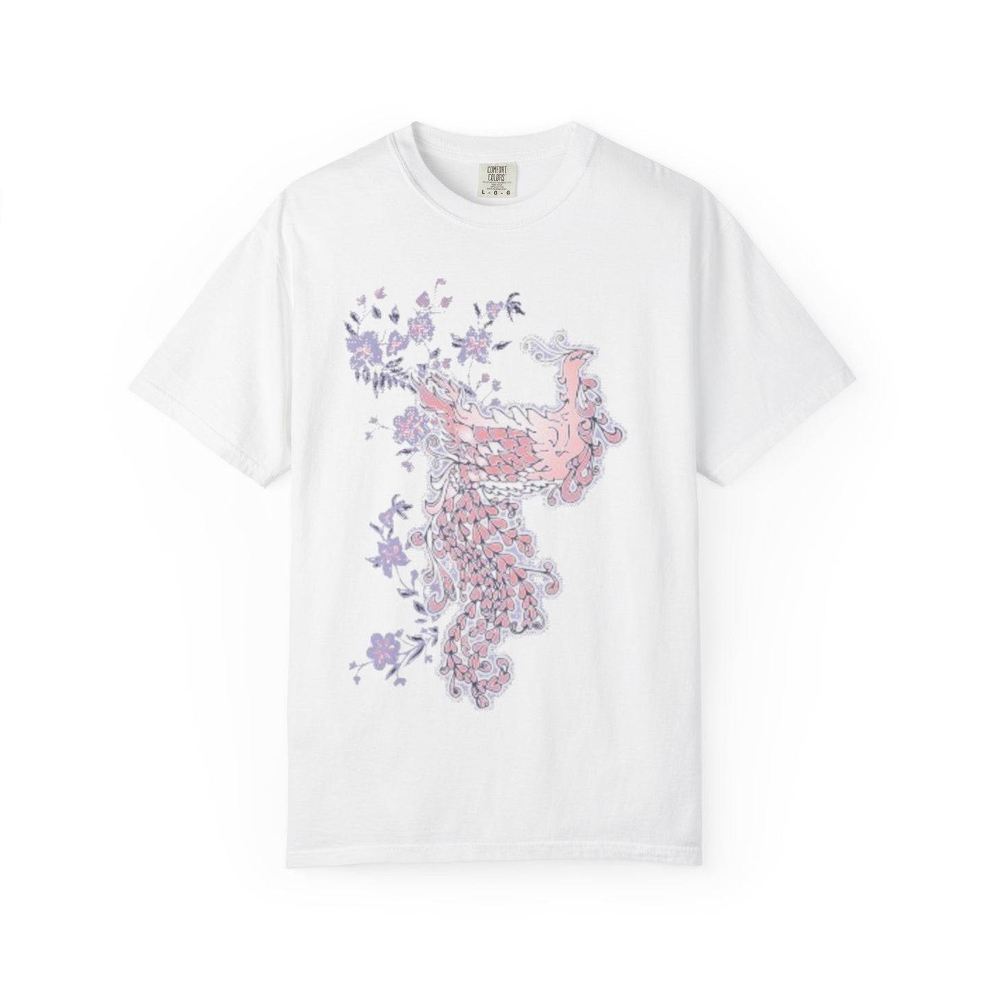 Floral Phoenix T-Shirt — Pastel Peony Bird Graphic