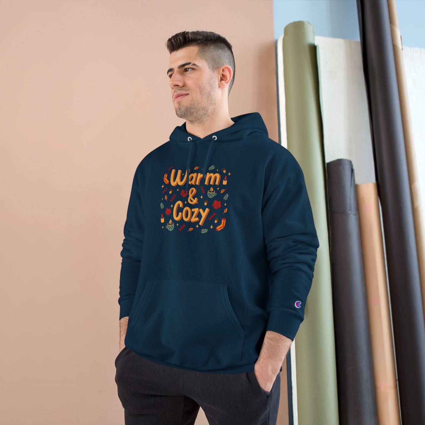 Warm & Cozy Hoodie — Cute Fall Graphic Champion Hoodie