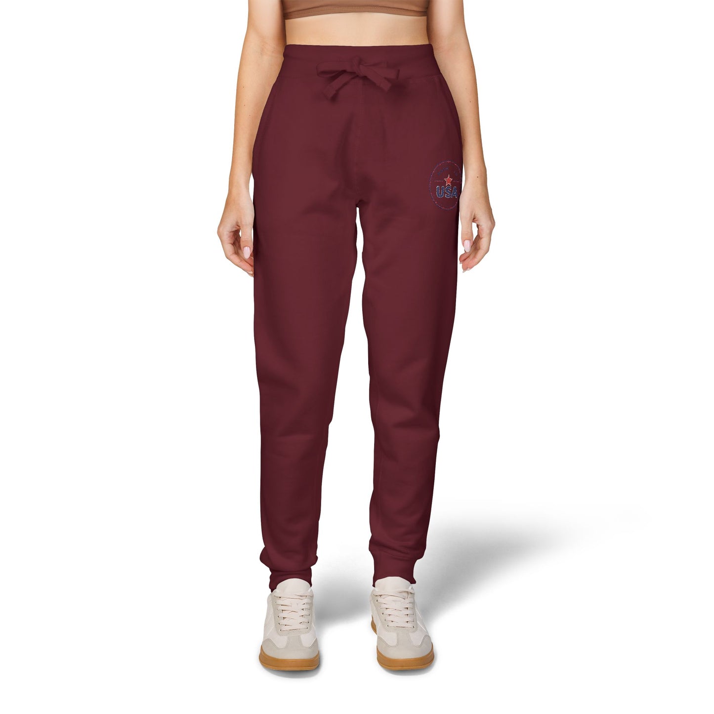 Patriotic USA Embroidered Fleece Sweatpants — Unisex Comfort Fit