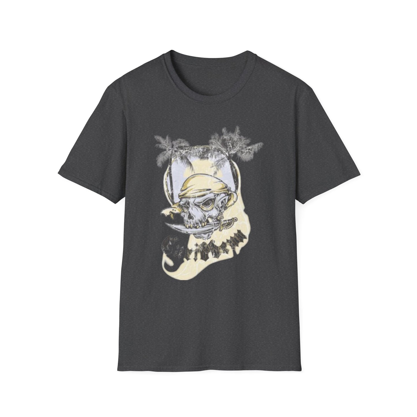 Caribbean Skull Tee — Tropical Pirate Graphic T-Shirt