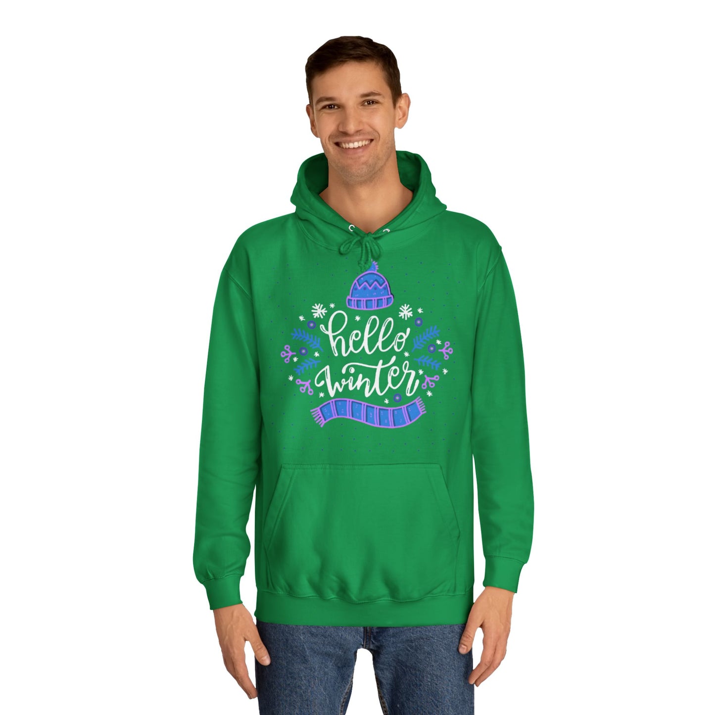 Winter Vibes Hoodie - "Hello Winter" Cozy Pullover
