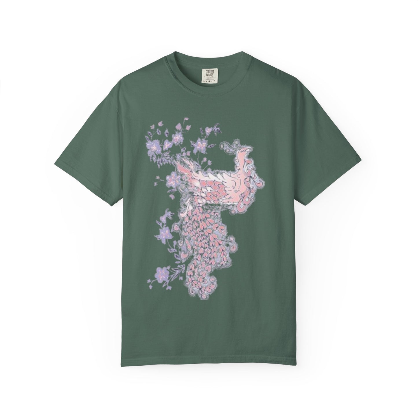 Floral Phoenix T-Shirt — Pastel Peony Bird Graphic