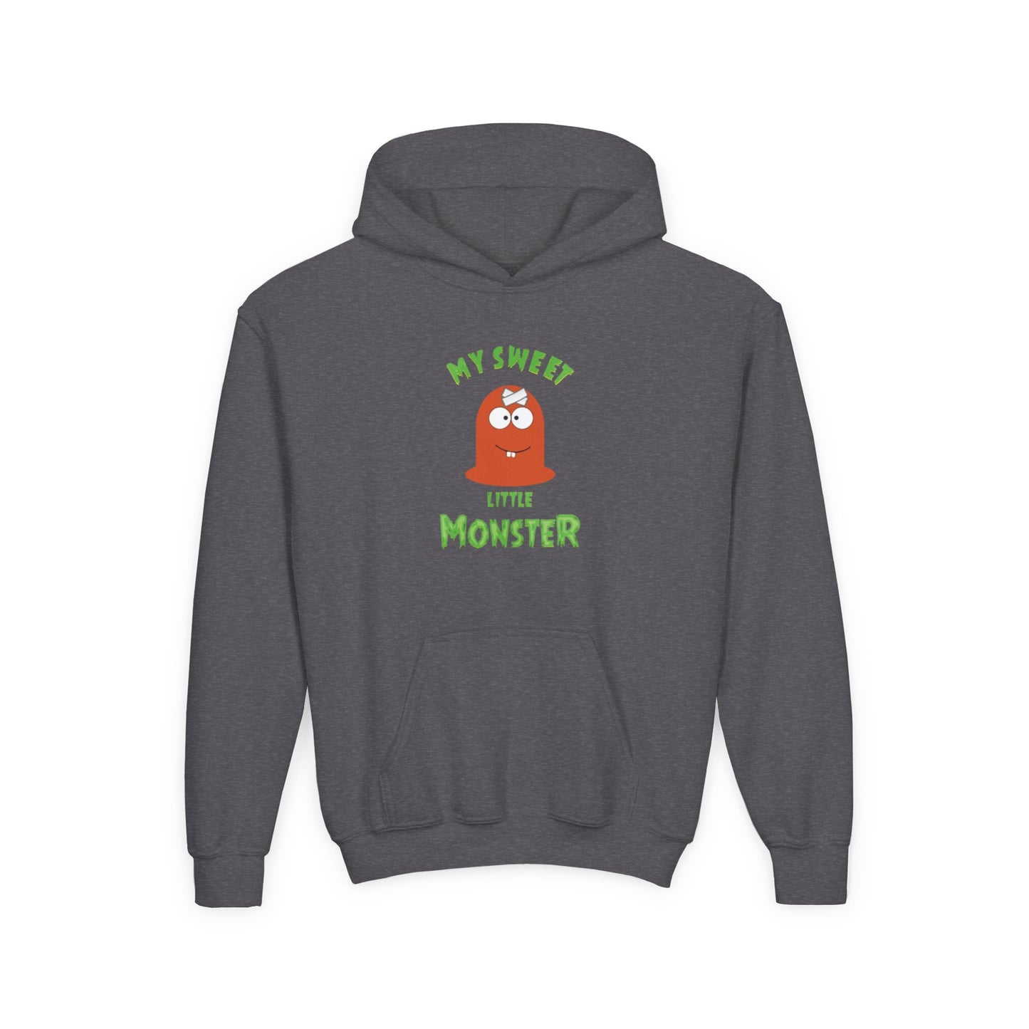 Youth Hoodie — "My Sweet Little Monster" Cute Kid Monster Graphic Sweatshirt