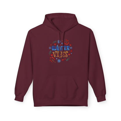 Winter Vibes Hoodie – Cozy Snowflake Graphic Pullover