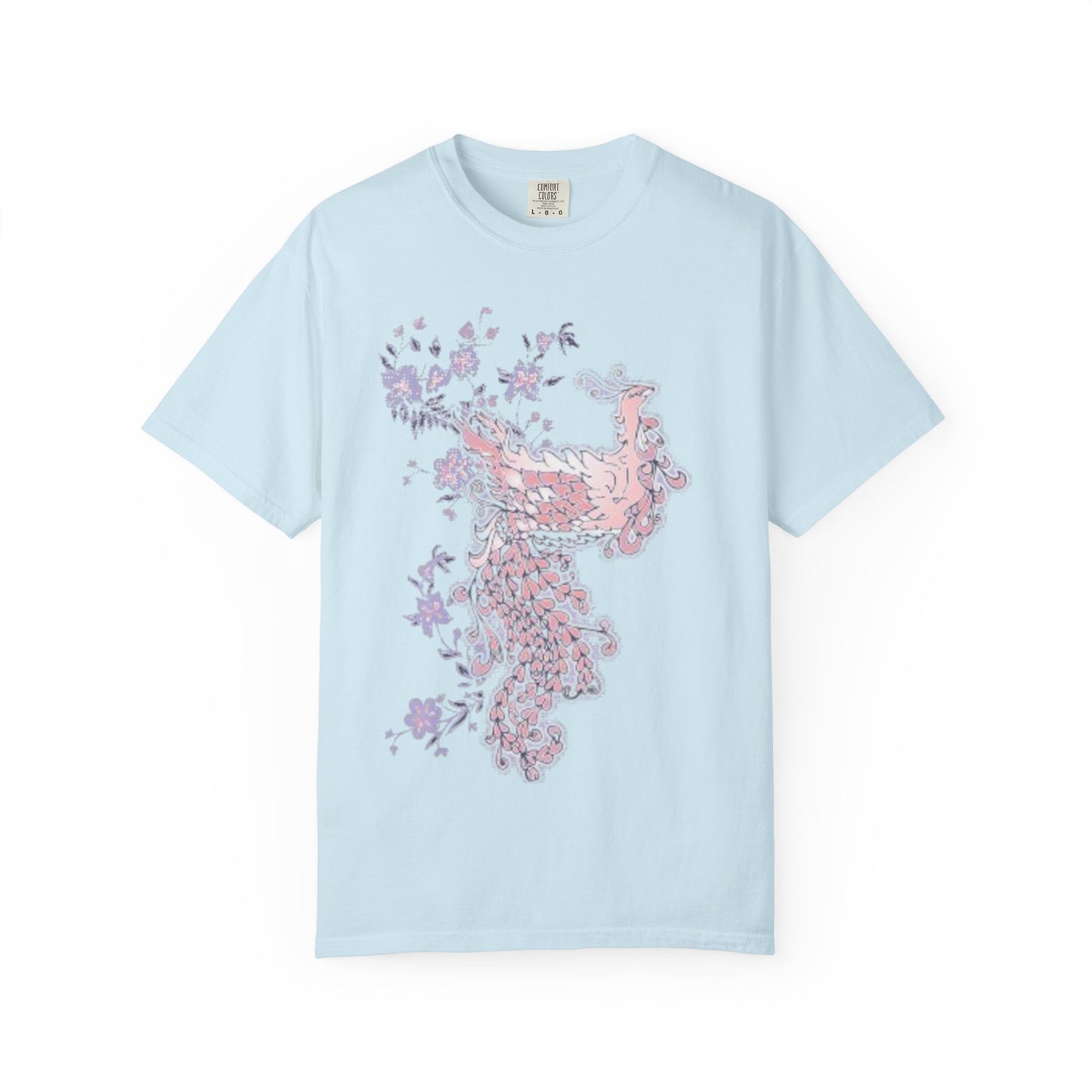 Floral Phoenix T-Shirt — Pastel Peony Bird Graphic