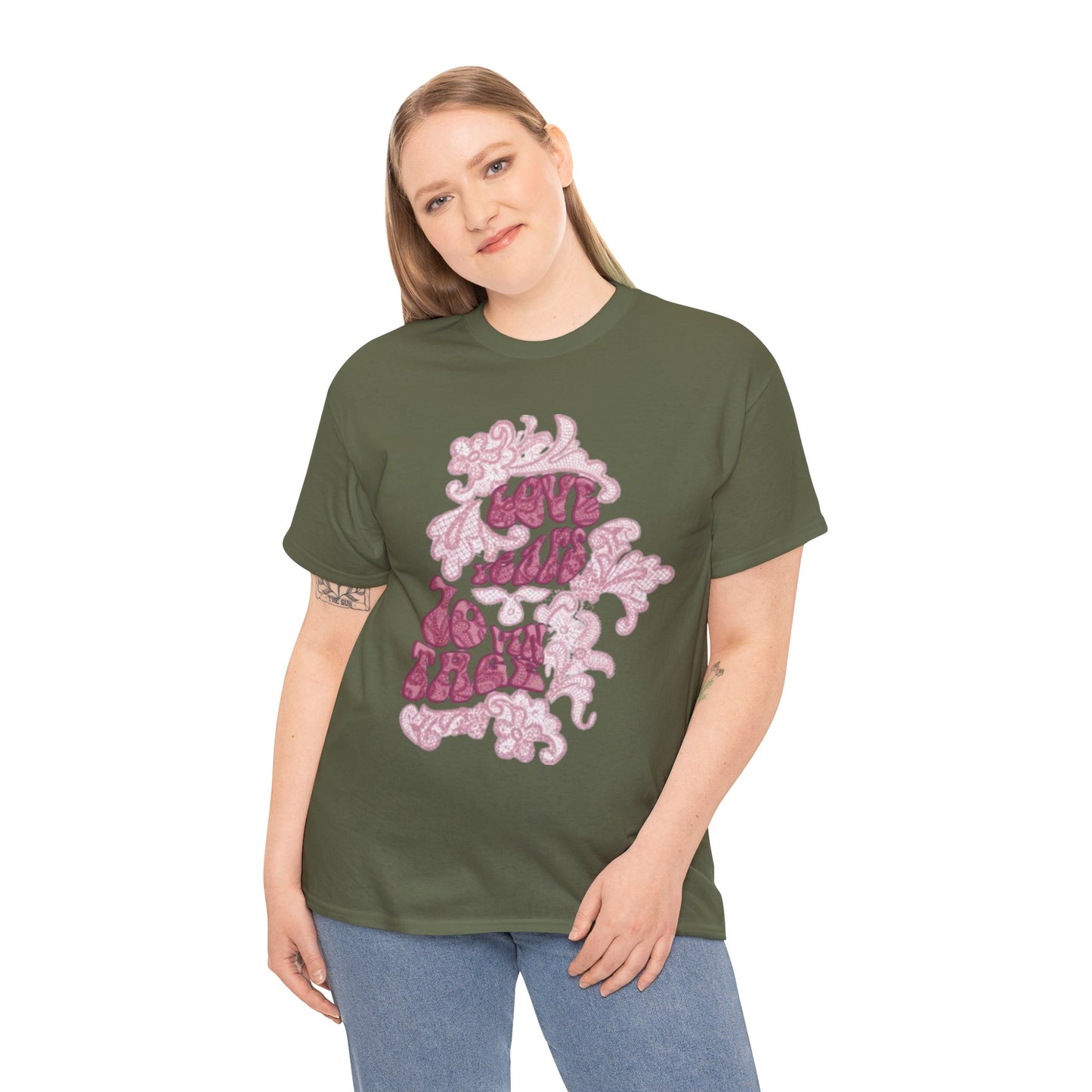 T-Shirt — 'Love Grows' Retro Floral Graphic Tee