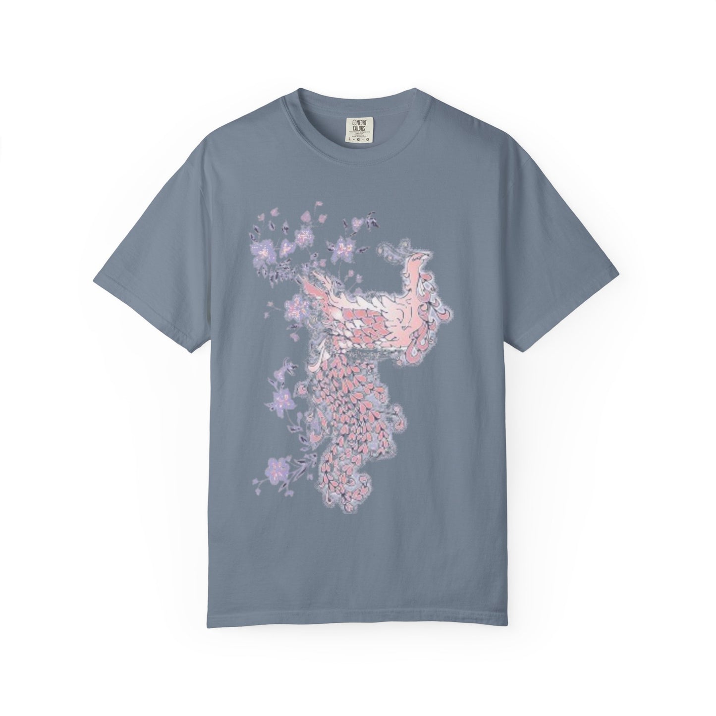 Floral Phoenix T-Shirt — Pastel Peony Bird Graphic