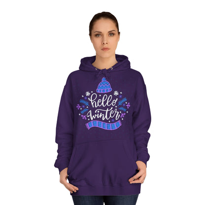 Winter Vibes Hoodie - "Hello Winter" Cozy Pullover