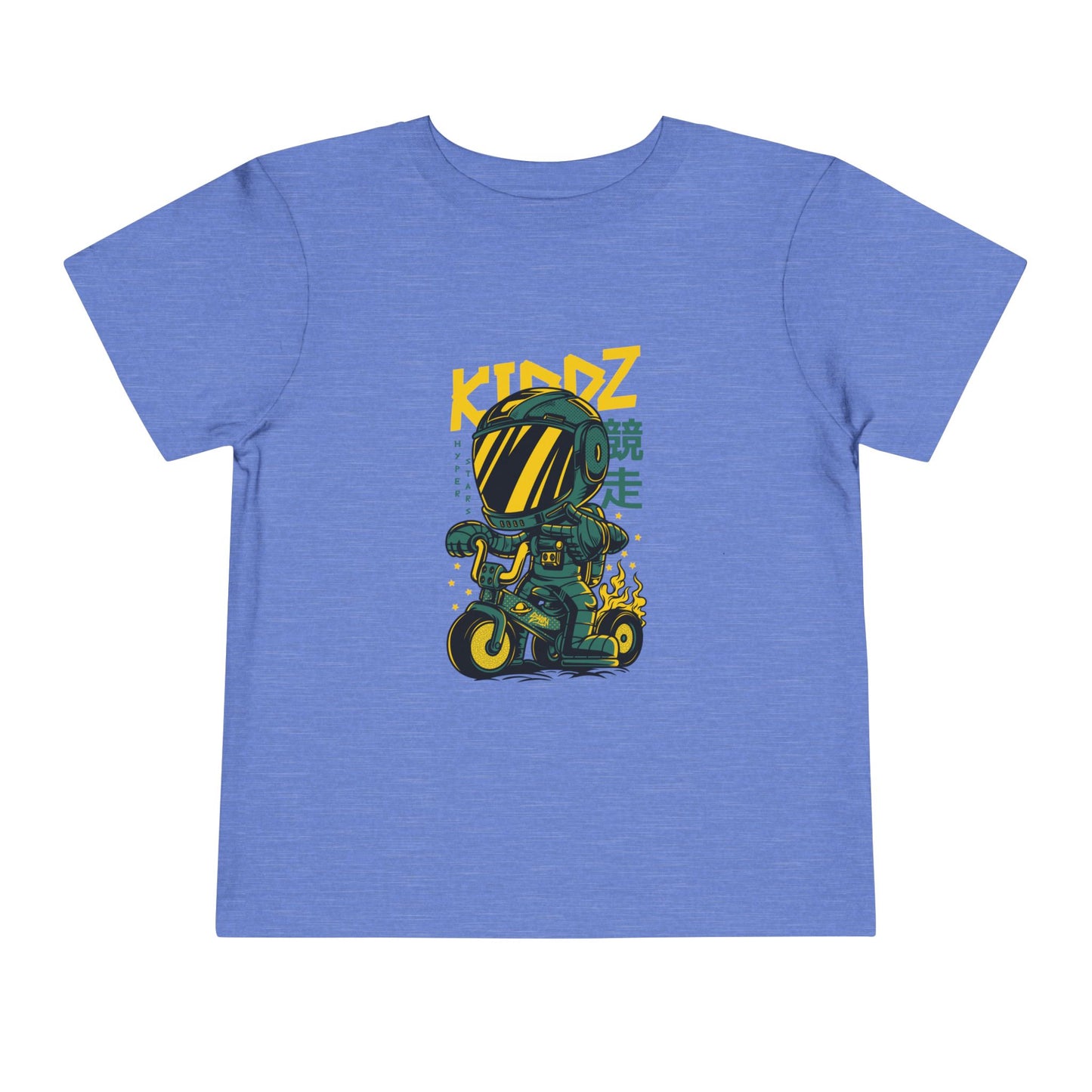 Kids Motorcycle Racer Toddler Tee — 'KIDZ' Helmet Graphic