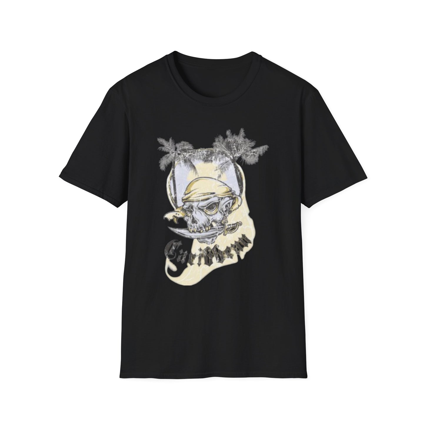 Caribbean Skull Tee — Tropical Pirate Graphic T-Shirt