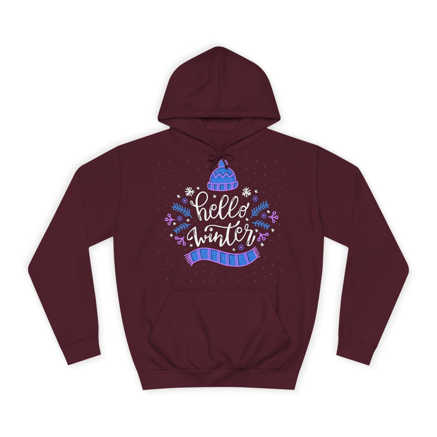 Winter Vibes Hoodie - "Hello Winter" Cozy Pullover