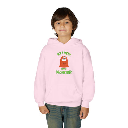 Youth Hoodie — "My Sweet Little Monster" Cute Kid Monster Graphic Sweatshirt