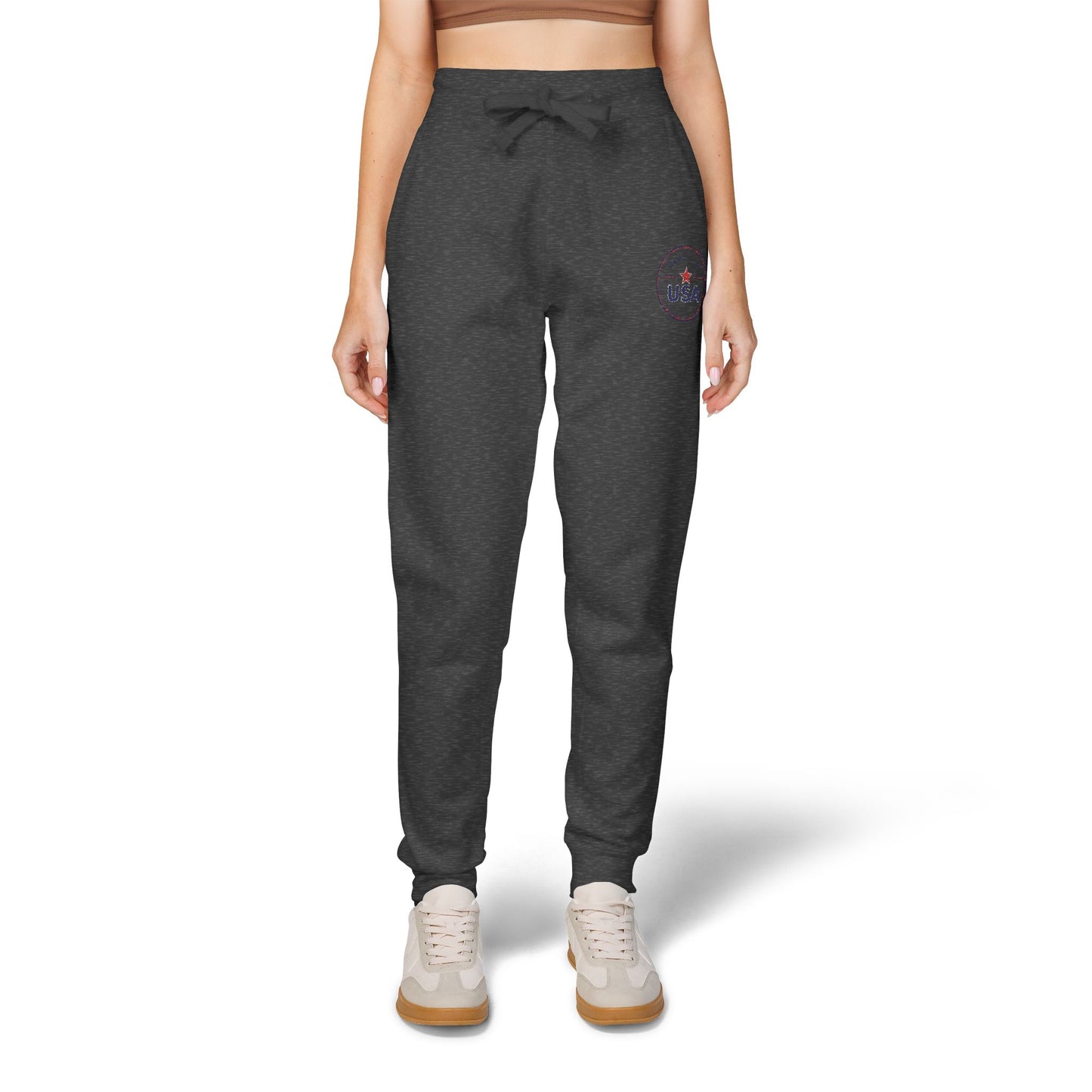 Patriotic USA Embroidered Fleece Sweatpants — Unisex Comfort Fit