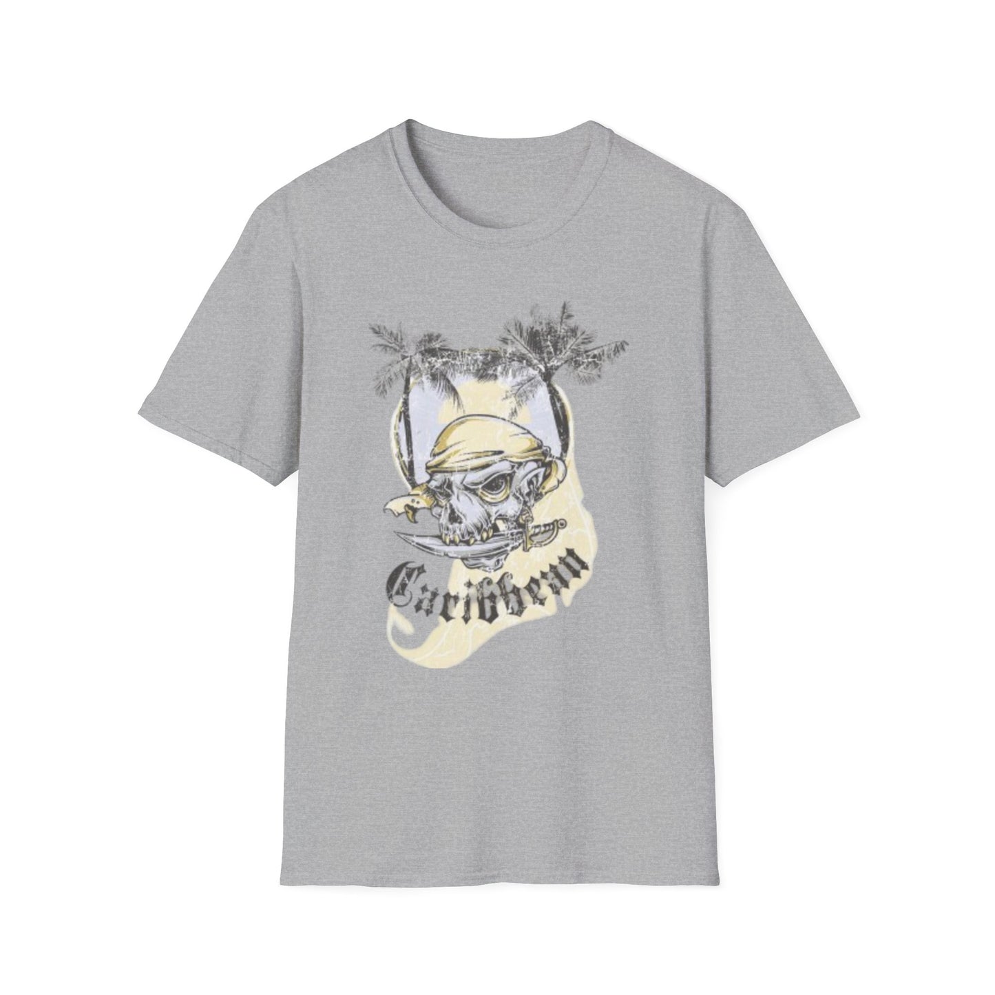 Caribbean Skull Tee — Tropical Pirate Graphic T-Shirt