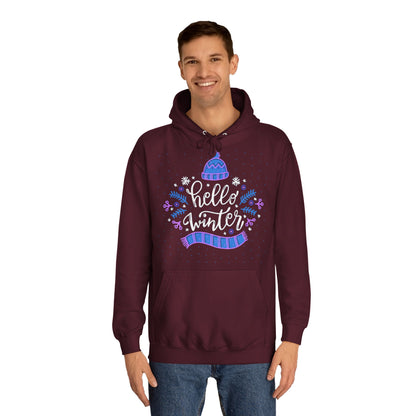 Winter Vibes Hoodie - "Hello Winter" Cozy Pullover