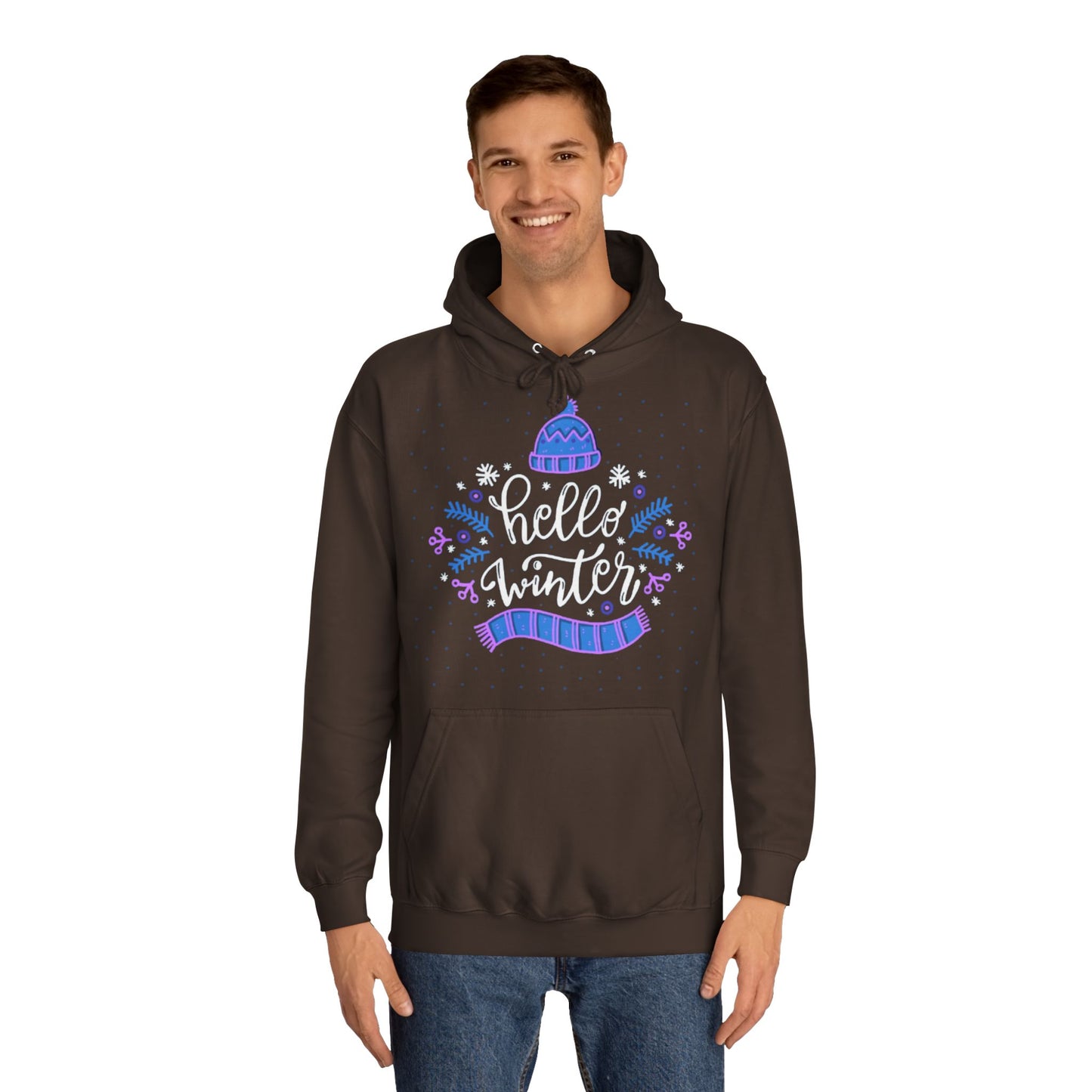 Winter Vibes Hoodie - "Hello Winter" Cozy Pullover