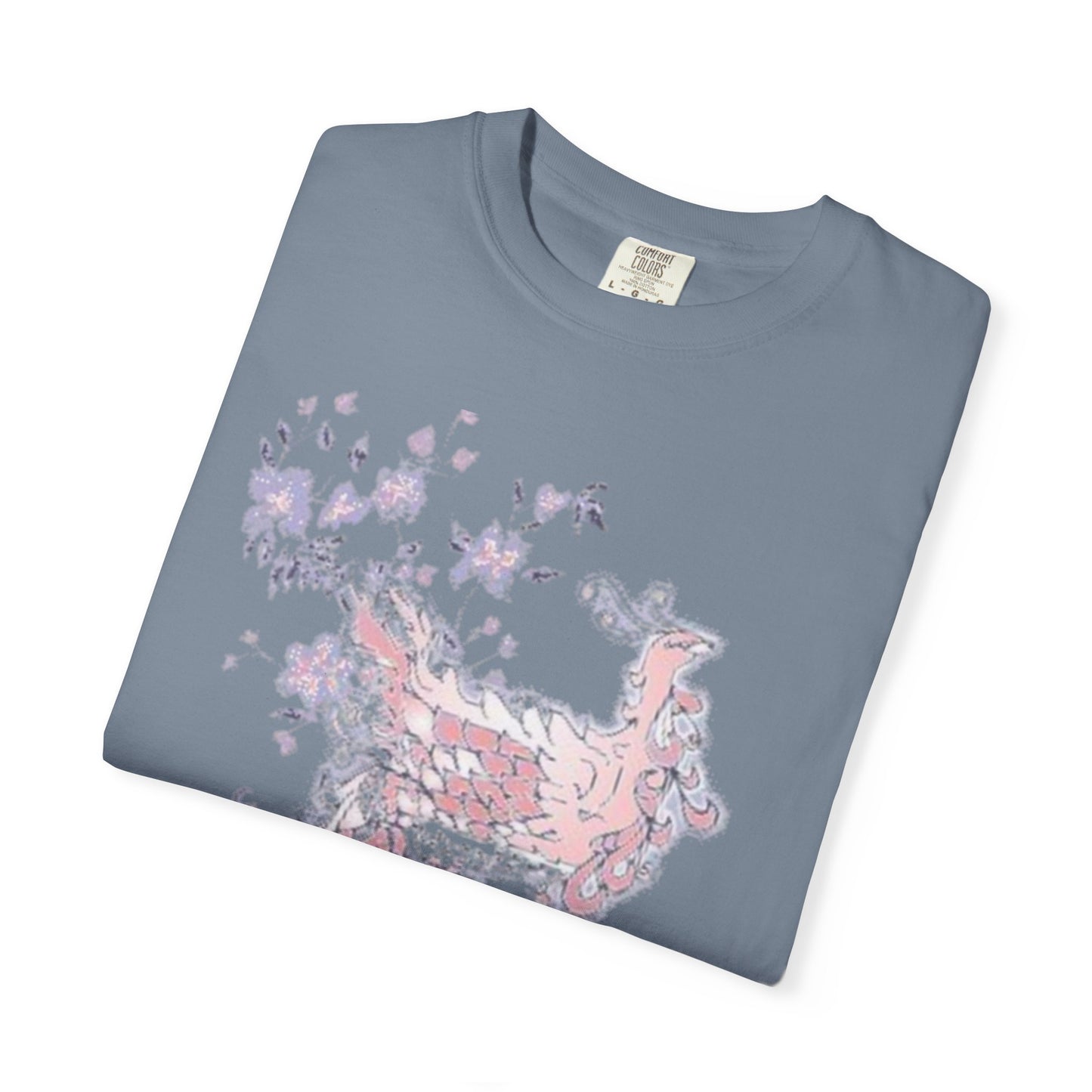 Floral Phoenix T-Shirt — Pastel Peony Bird Graphic