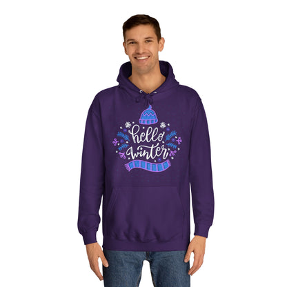 Winter Vibes Hoodie - "Hello Winter" Cozy Pullover