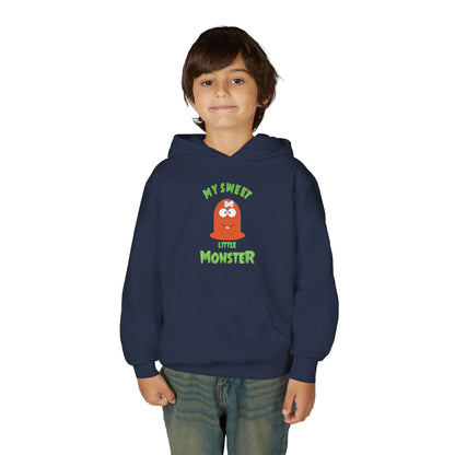 Youth Hoodie — "My Sweet Little Monster" Cute Kid Monster Graphic Sweatshirt