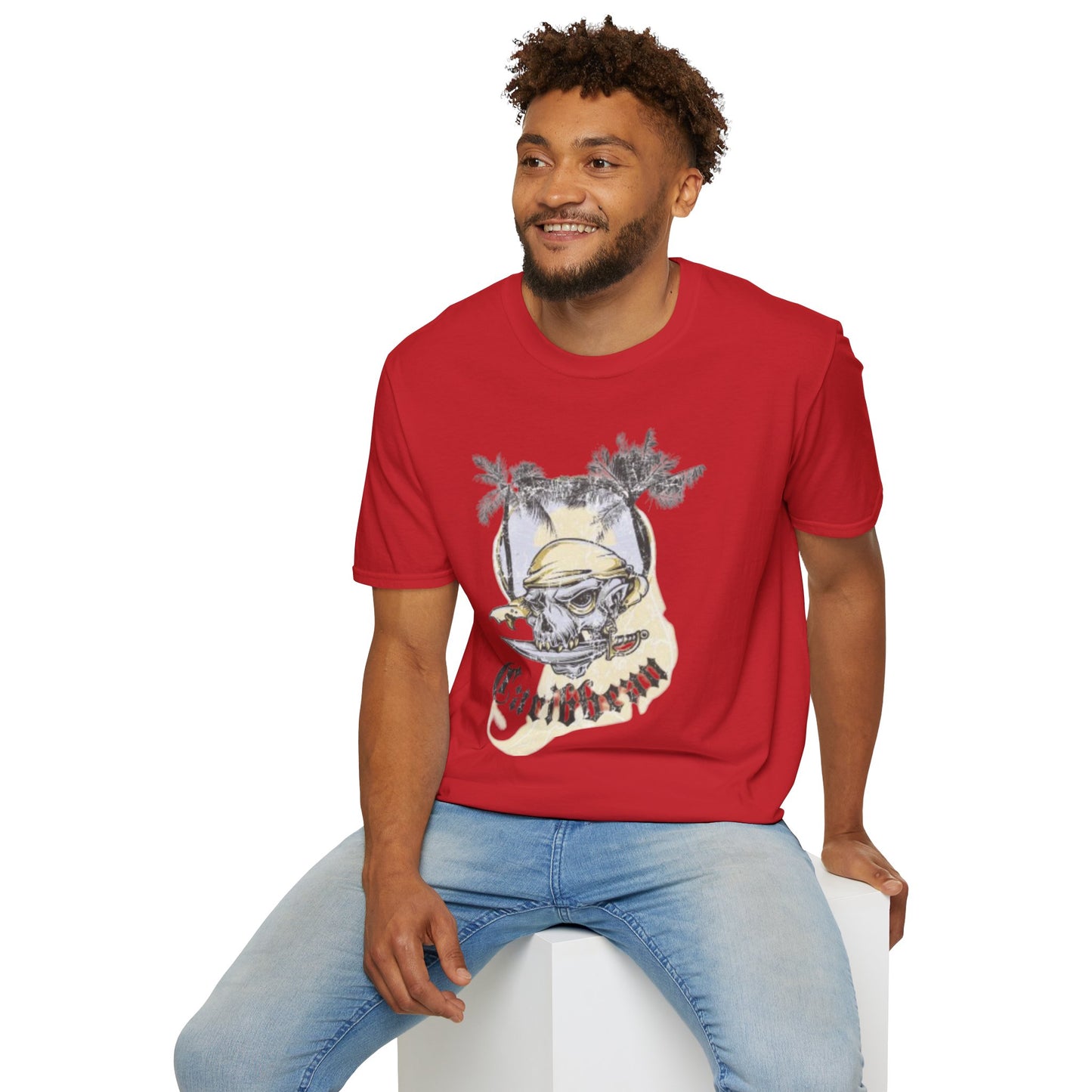 Caribbean Skull Tee — Tropical Pirate Graphic T-Shirt