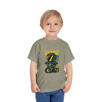 Kids Motorcycle Racer Toddler Tee — 'KIDZ' Helmet Graphic