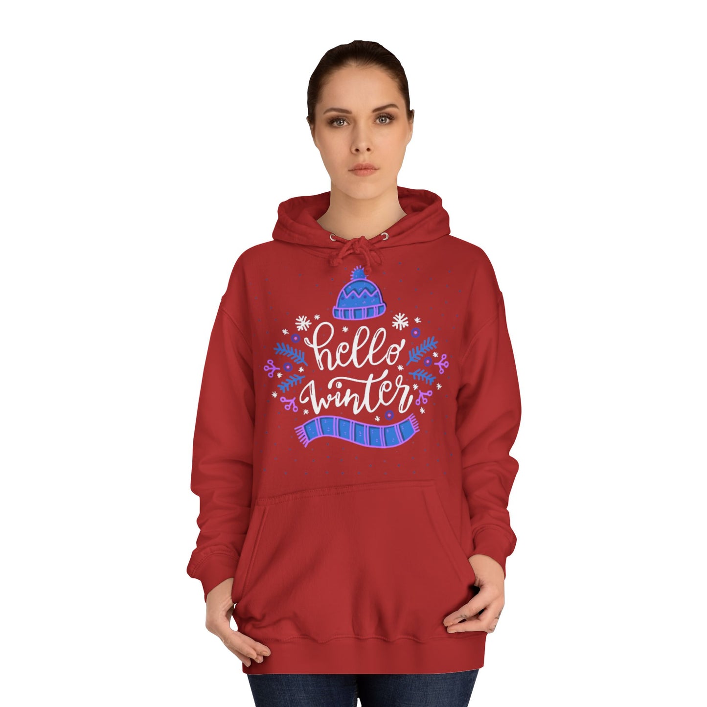 Winter Vibes Hoodie - "Hello Winter" Cozy Pullover
