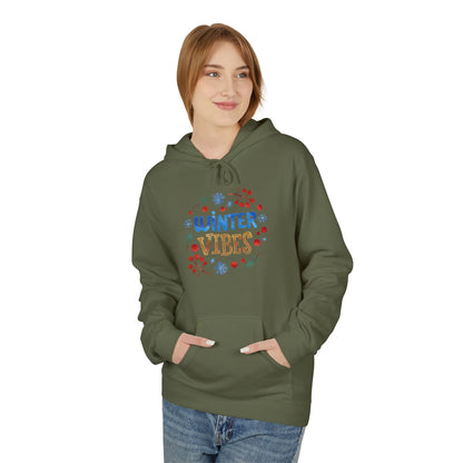 Winter Vibes Hoodie – Cozy Snowflake Graphic Pullover