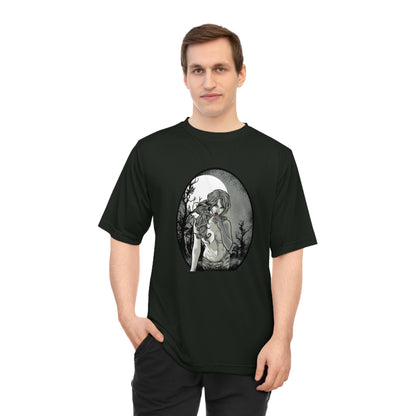 Artistic Unisex Performance T-shirt - Moonlit Reflection Design