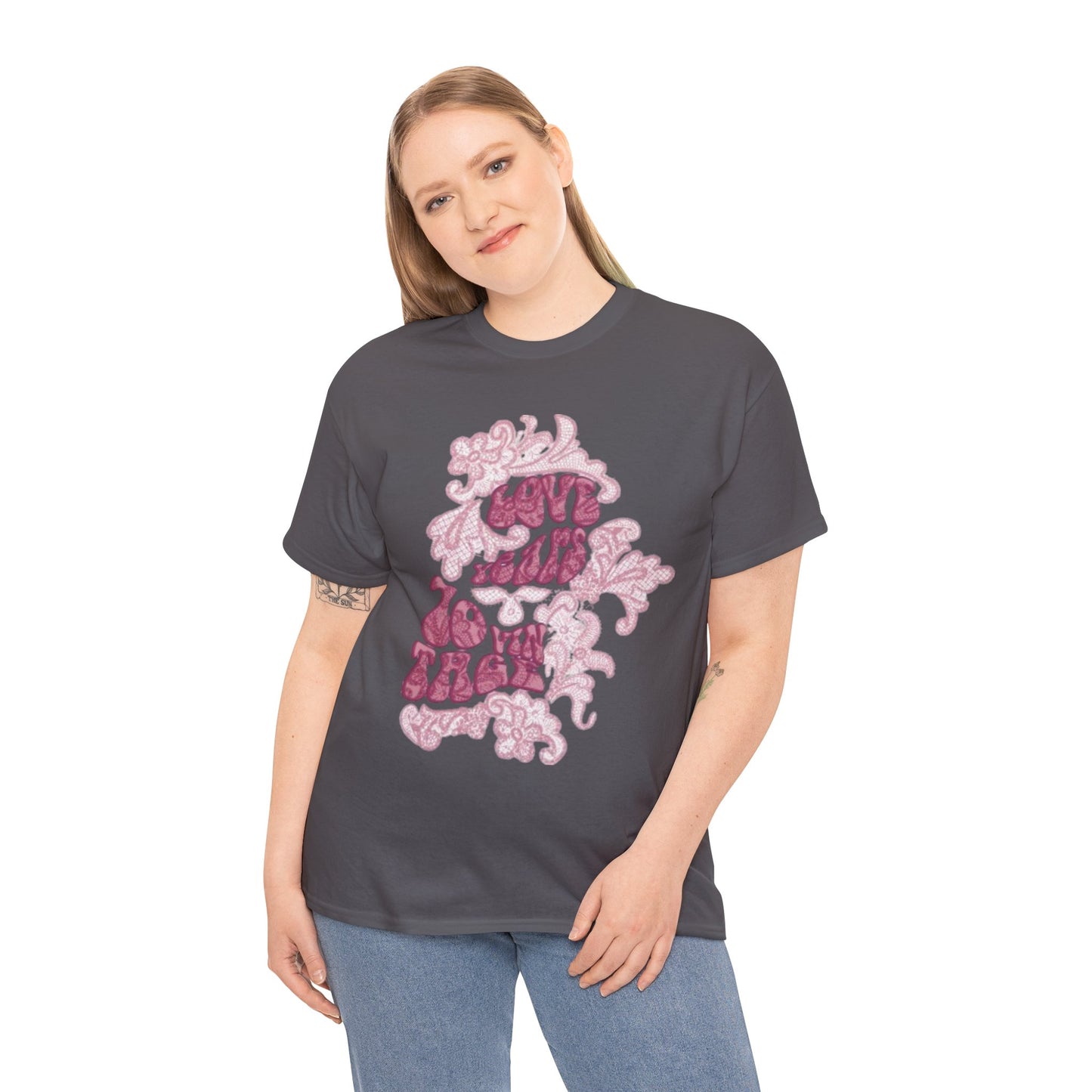 T-Shirt — 'Love Grows' Retro Floral Graphic Tee