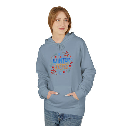 Winter Vibes Hoodie – Cozy Snowflake Graphic Pullover