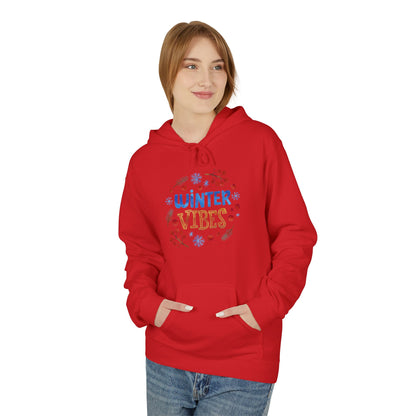 Winter Vibes Hoodie – Cozy Snowflake Graphic Pullover