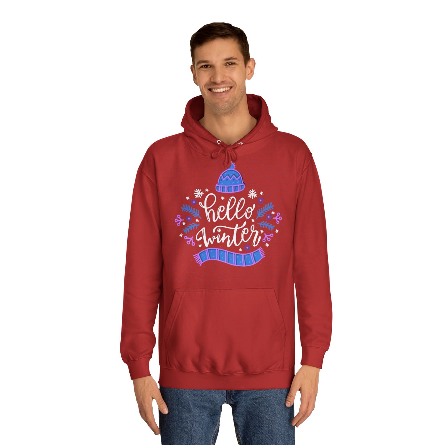 Winter Vibes Hoodie - "Hello Winter" Cozy Pullover