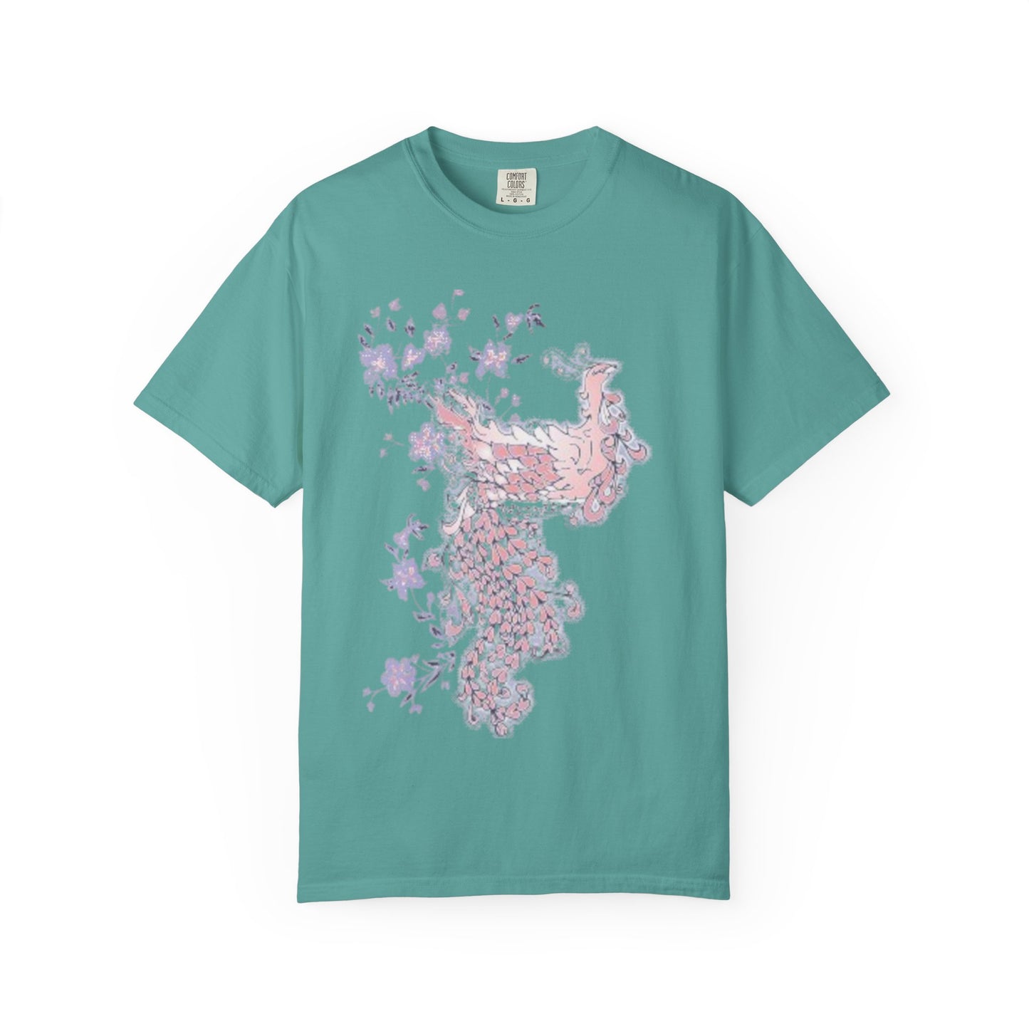Floral Phoenix T-Shirt — Pastel Peony Bird Graphic