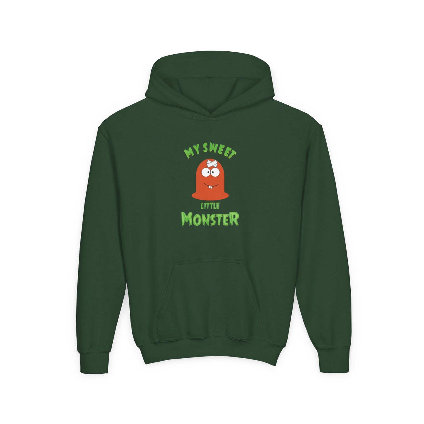 Youth Hoodie — "My Sweet Little Monster" Cute Kid Monster Graphic Sweatshirt