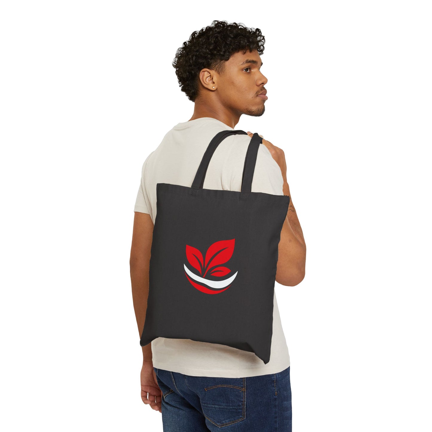 Canvas Tote Bag — Eco Leaf Logo Reusable Grocery & Market Tote