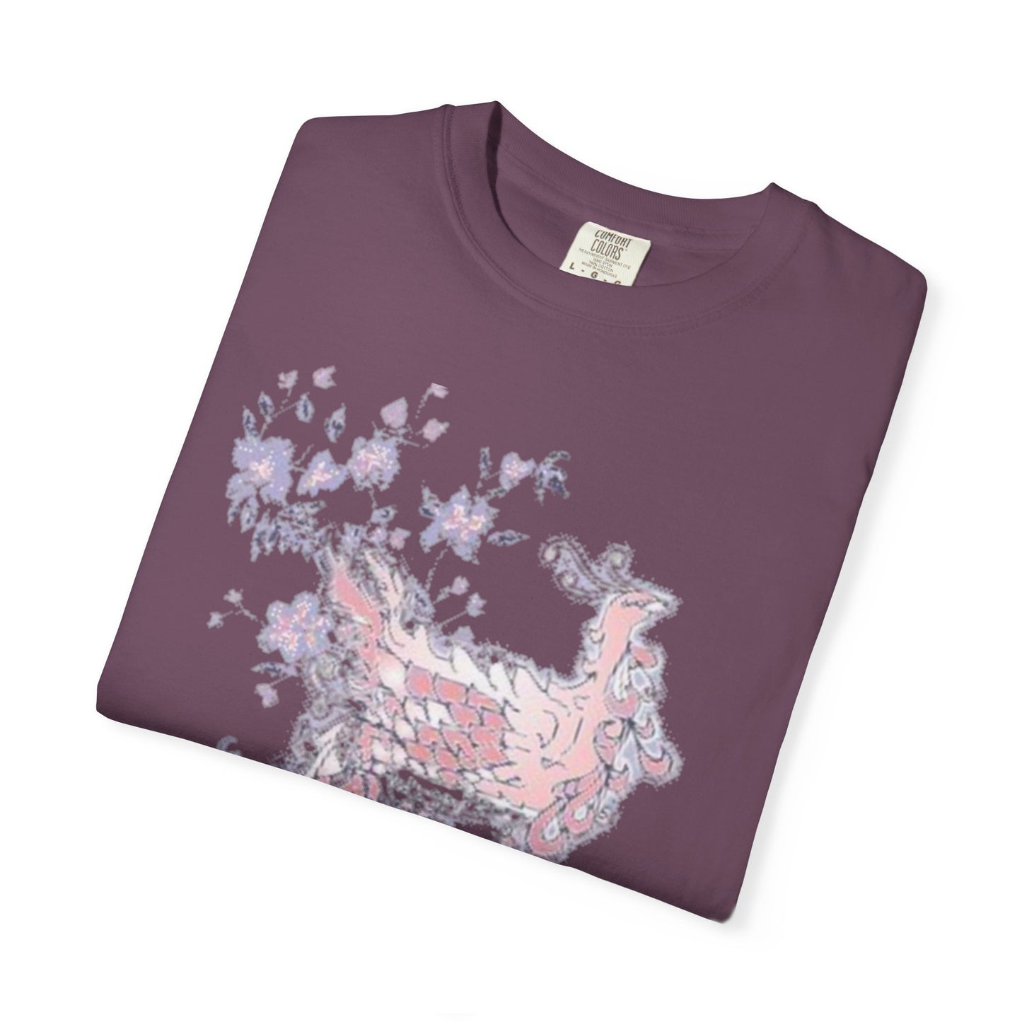 Floral Phoenix T-Shirt — Pastel Peony Bird Graphic