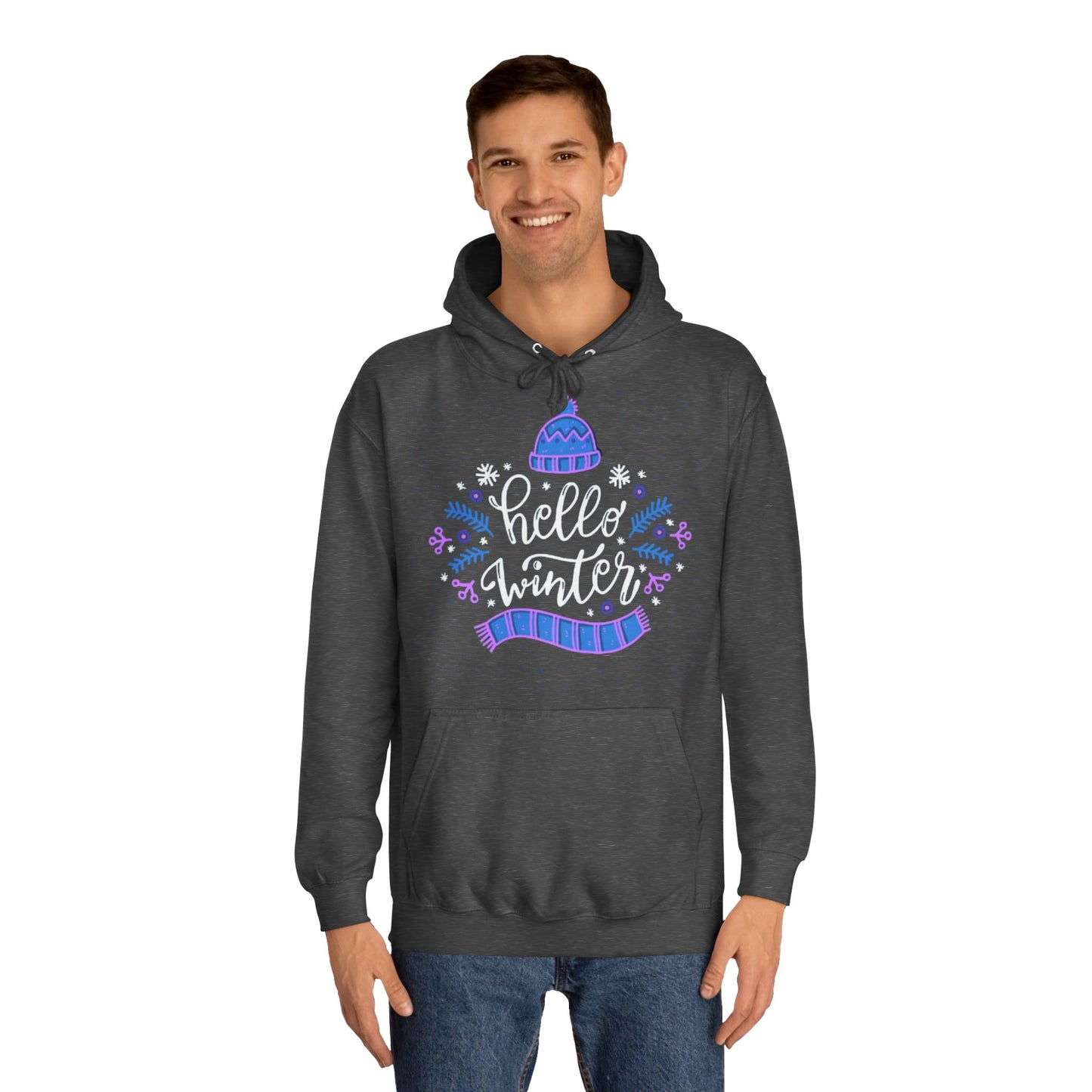 Winter Vibes Hoodie - "Hello Winter" Cozy Pullover