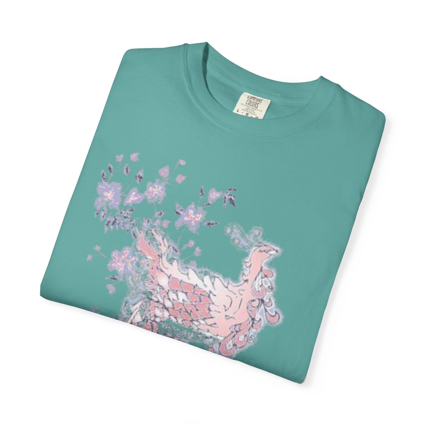 Floral Phoenix T-Shirt — Pastel Peony Bird Graphic